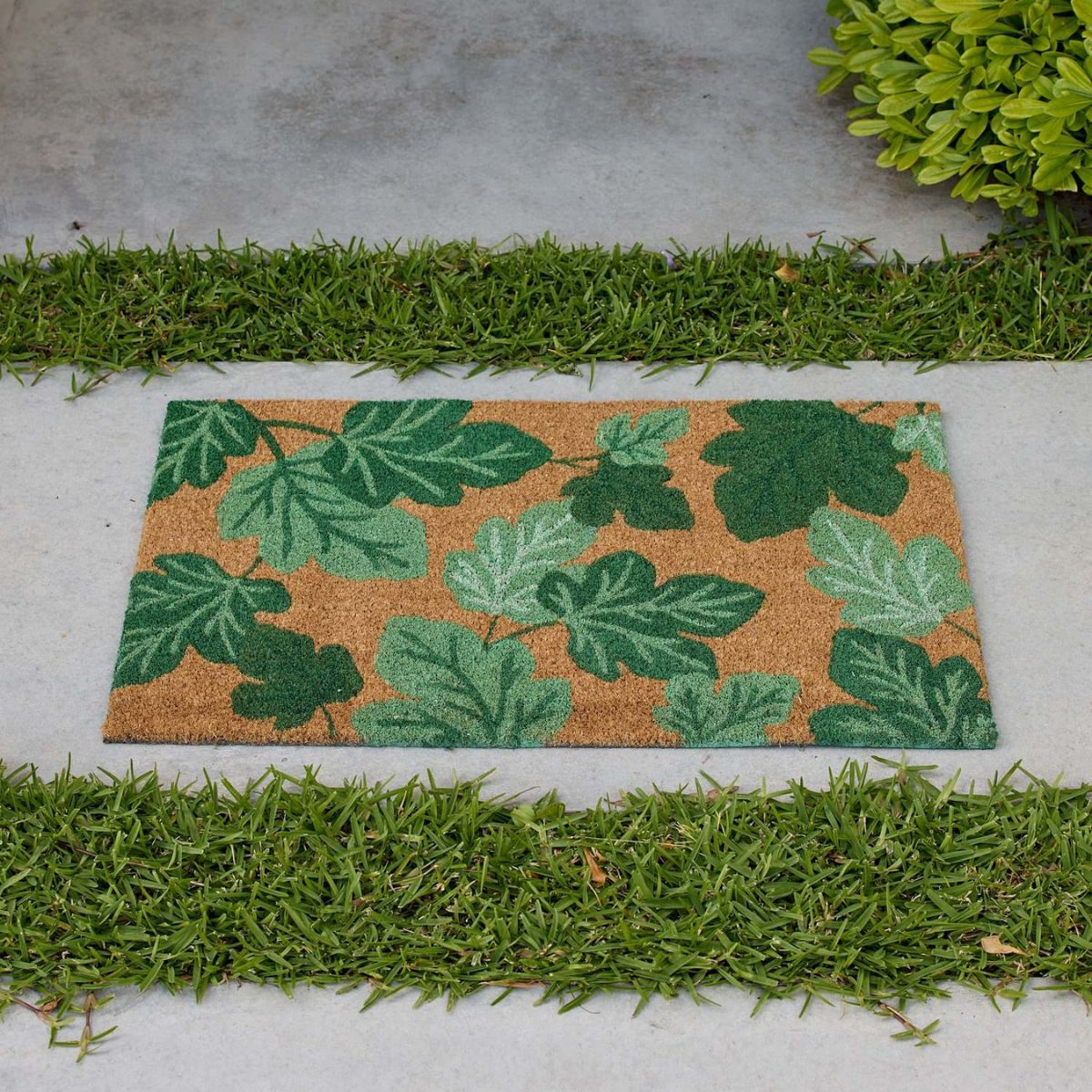 Madras Link Fig Doormat Green 45x75cm