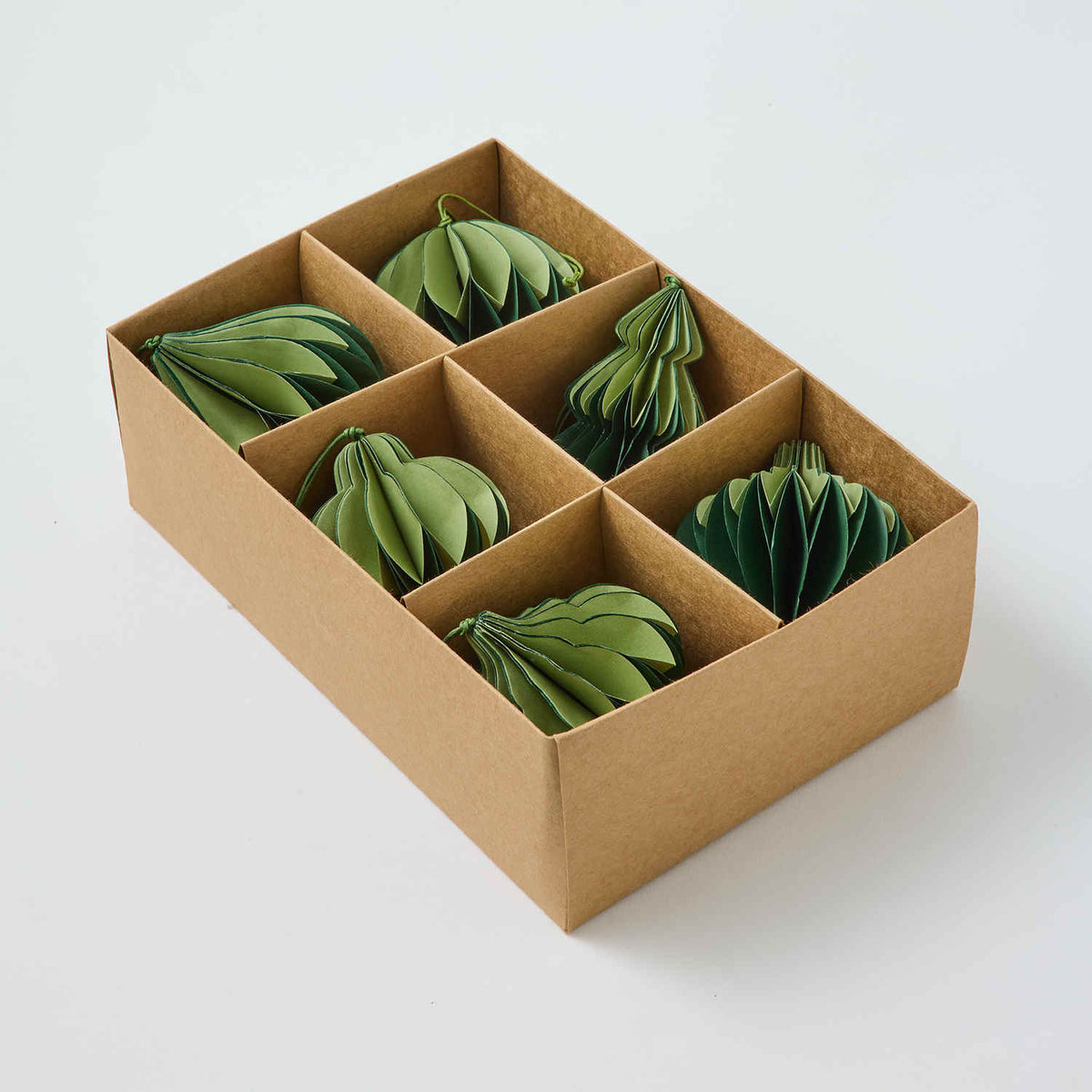 Madras Link Natalia Paper Decor Green Assorted (Box of 6) | Minimax