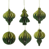 Madras Link Natalia Paper Decor Green Assorted (Box of 6) | Minimax