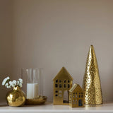 Madras Link Festive House Table Decoration Gold 11 x 7.5 x 20.5cm