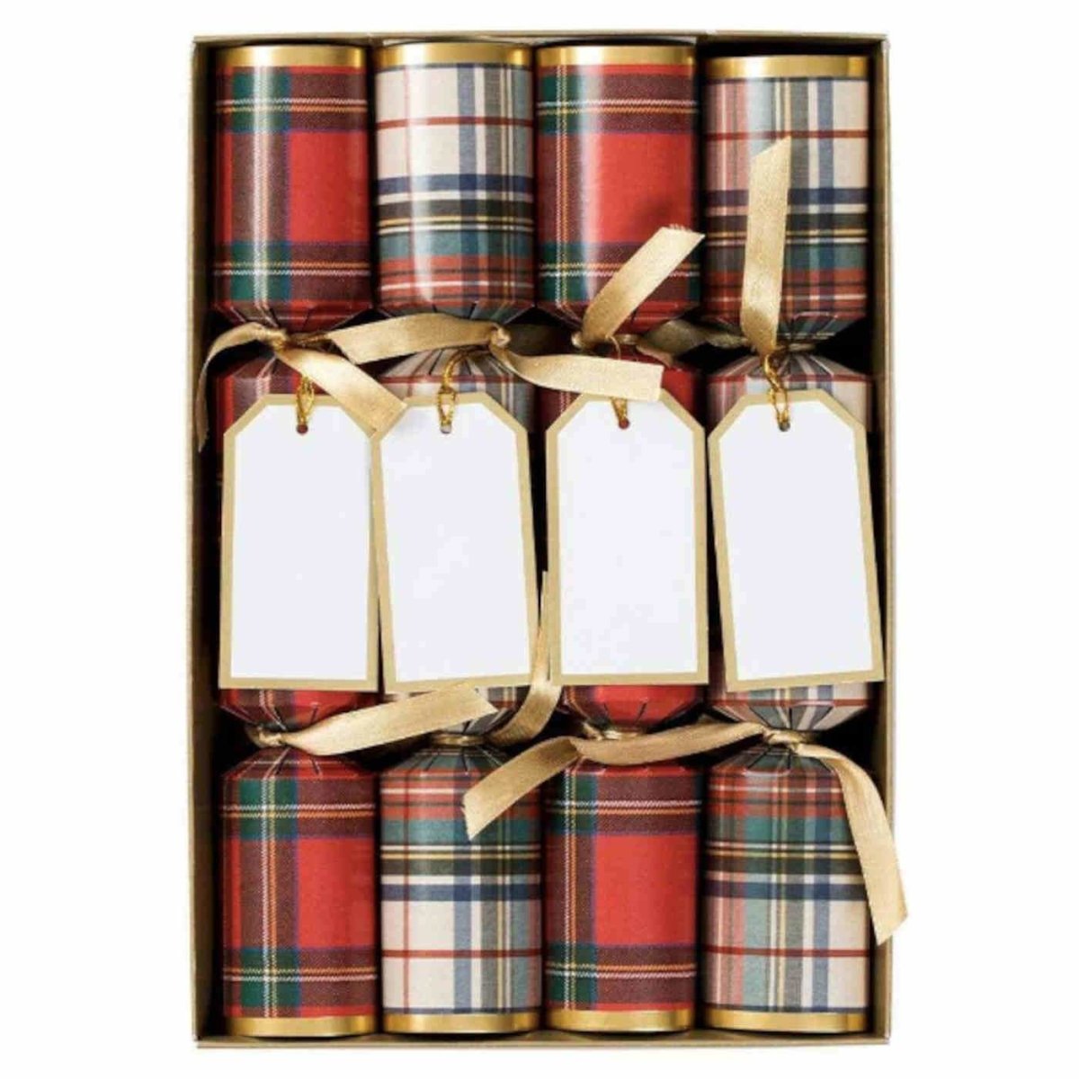 Caspari Stewart Tartan Crackers Set of 8