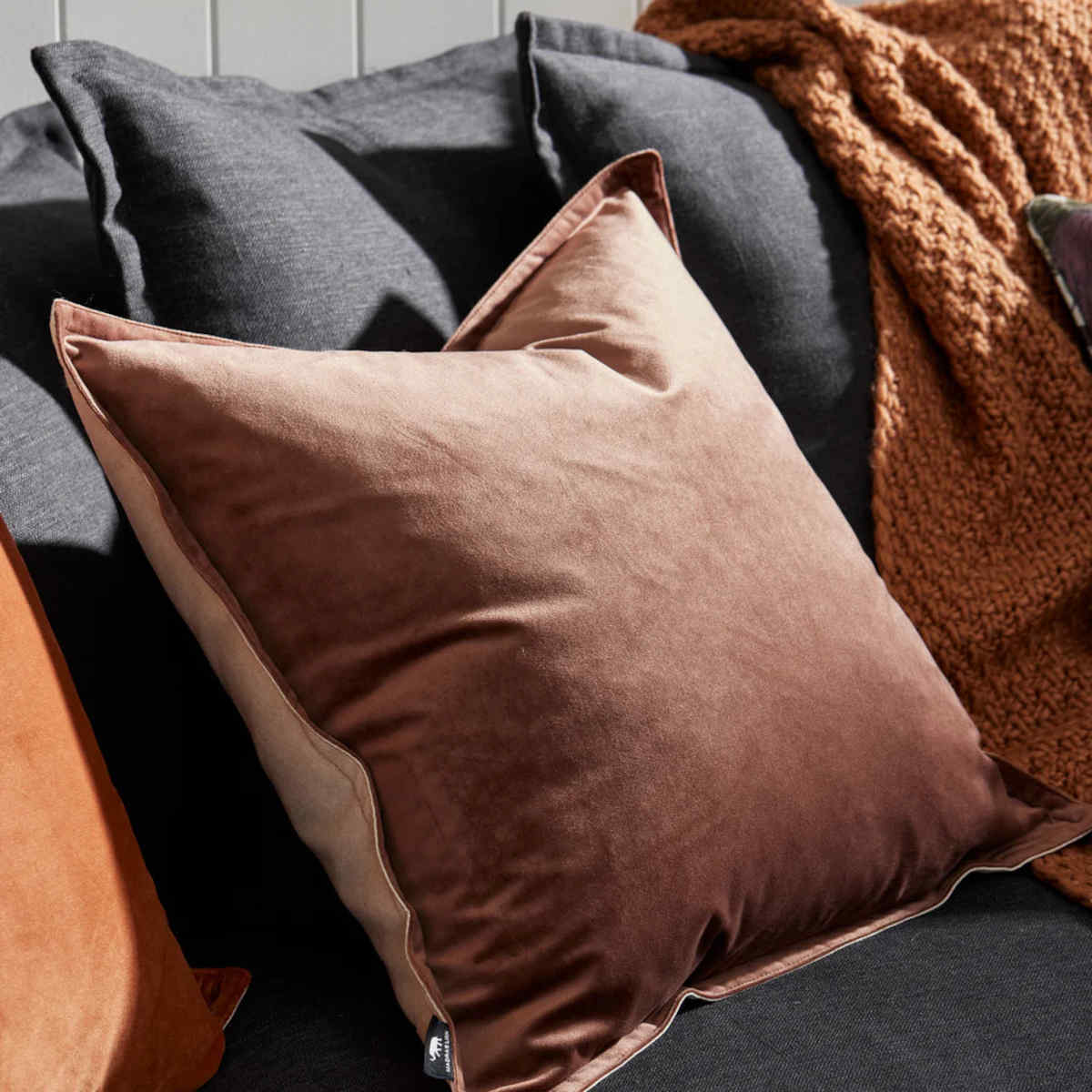 Madras Link  Mira Velvet Mocha Cushion 50cm | Minimax