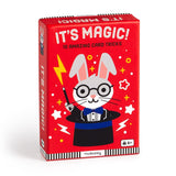 Mudpuppy It’s Magic! Playing Card Tricks set featuring red box with magician bunny artwork