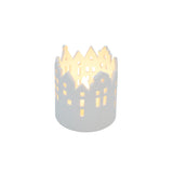 Christmas by Minimax Village Crown Tealight 7x8cm – decorative village tealight holder