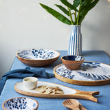 Madras Link Jetty Tablecloth Dark Denim 150x230cm | Minimax - in a table setting