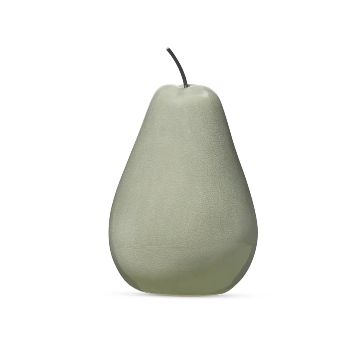 Madras Link Bartlett Pear Sage 14.5x23cm – ceramic decorative pear in soft sage green glaze, perfect for modern home styling.