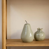 Madras Link Bartlett Pear Sage 14.5x23cm – ceramic decorative pear in soft sage green glaze, perfect for modern home styling.