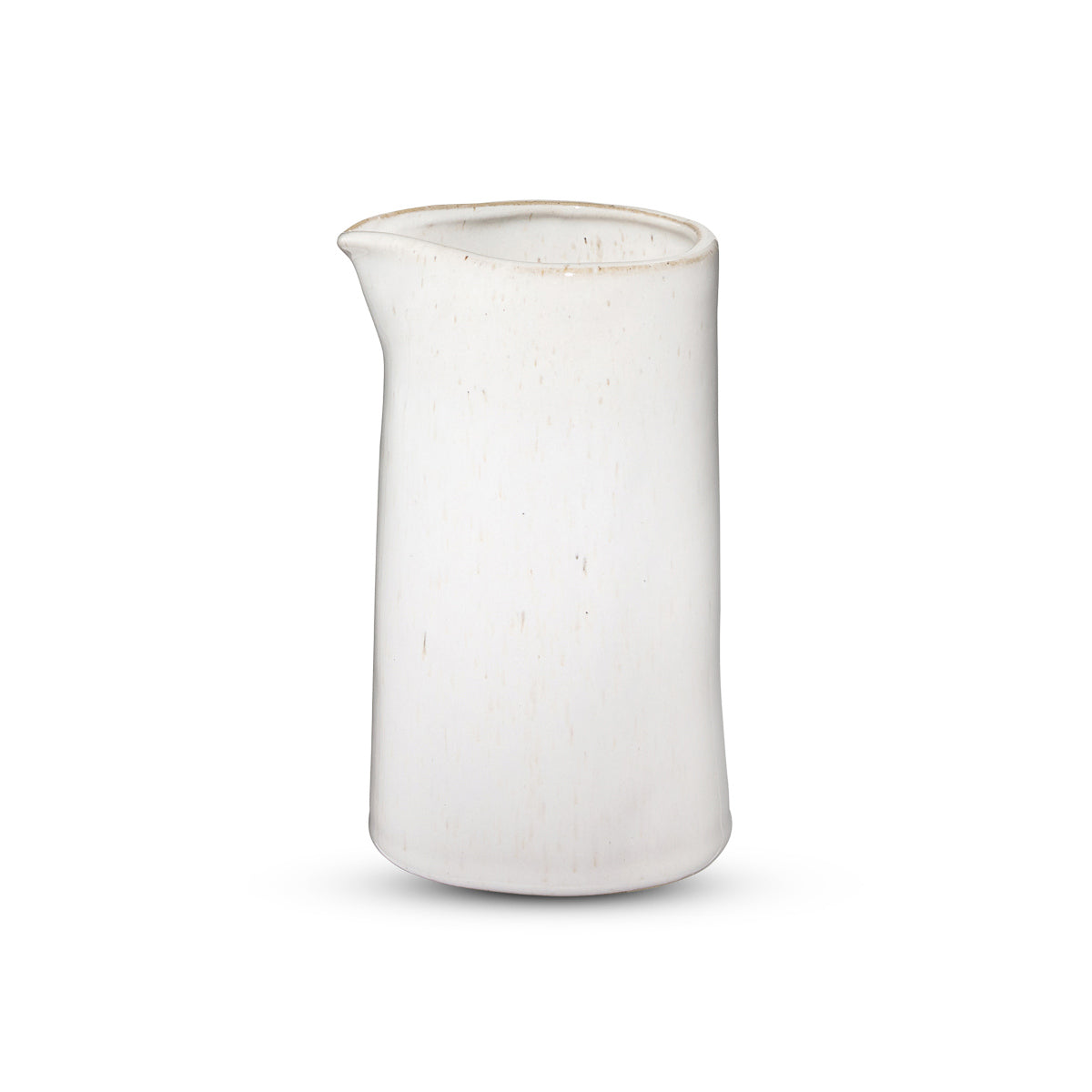 Madras Link Marseille Pourer Natural Small 14cm, front view of ceramic pourer with spout in natural finish on white background