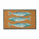 Madras Link Sardines Doormat Blue 45 x 75cm with illustrated sardine tin design on coir