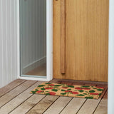 Madras Link Tomato Doormat 45 x 75cm with red tomato pattern on natural coir