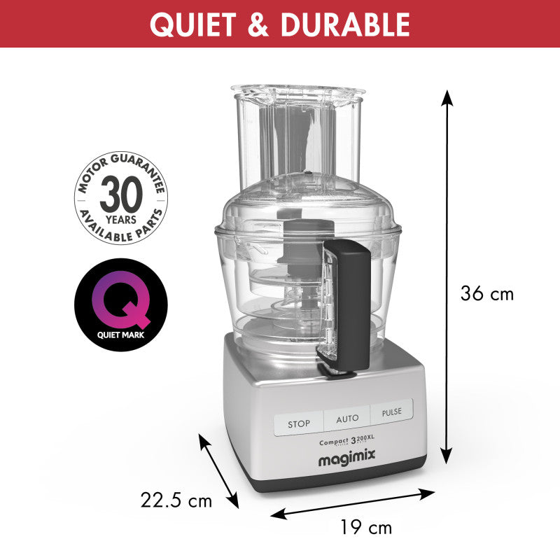 Magimix 3200XL Food Processor with Blendermix Chrome | Minimax