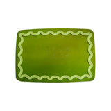 Maison Appret Chopping Board Green 40 x 28cm with rectangular shape and handle hole