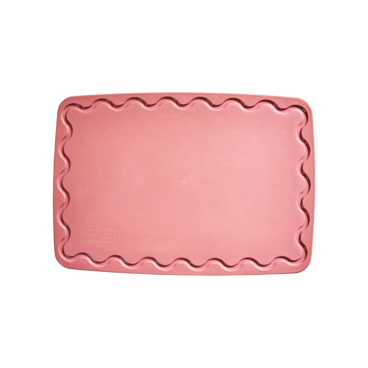 Maison Appret Chopping Board Pink 40 x 28cm with rectangular shape and handle hole