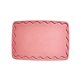 Maison Appret Chopping Board Pink 40 x 28cm with rectangular shape and handle hole