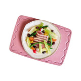 Maison Appret Chopping Board Pink 40 x 28cm with rectangular shape and handle hole