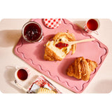 Maison Appret Chopping Board Pink 40 x 28cm with rectangular shape and handle hole