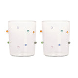 Maison Balzac Pomponette Gobelets Clear & Multi 450ml (Set of 2) | Minimax