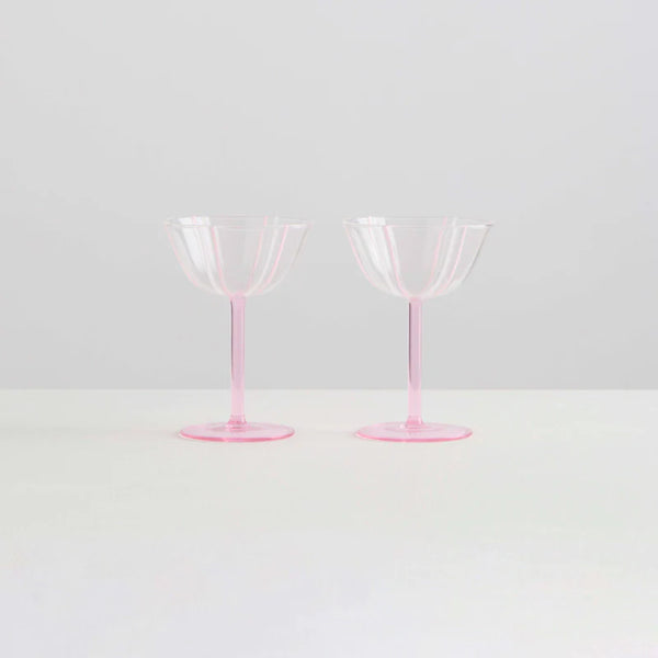 Maison Balzac Grand Soleil Coupes Pink Set of 2 | Minimax
