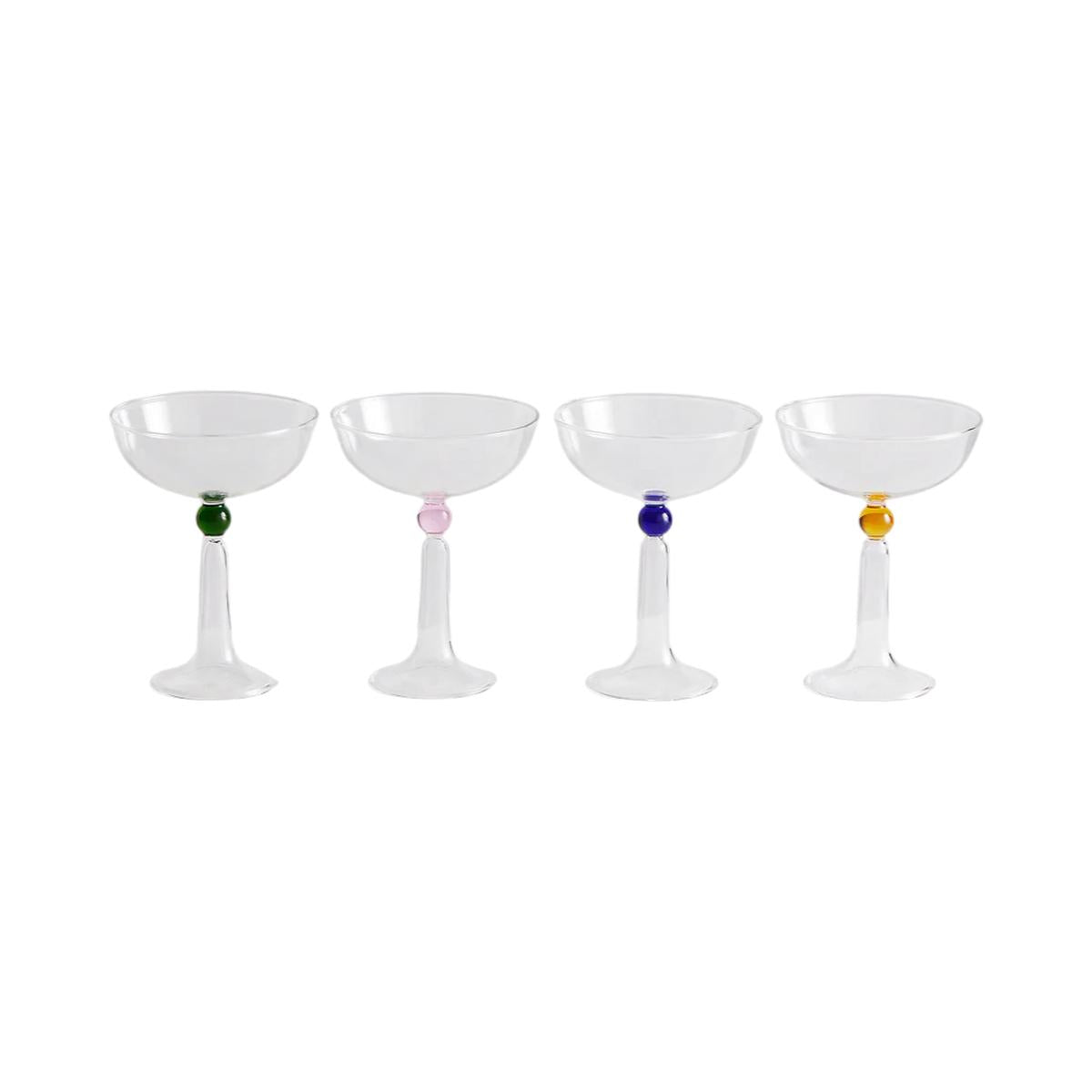 Maison Balzac Champagne Coupes with Tassel Set of 4 | Minimax
