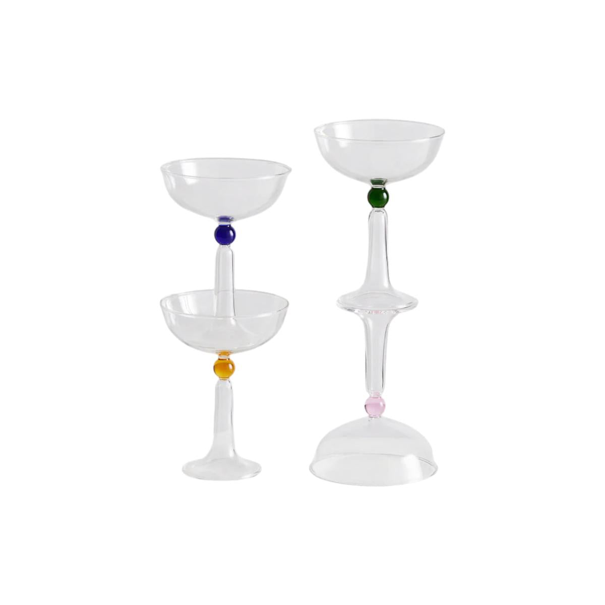 Maison Balzac Champagne Coupes with Tassel Set of 4 | Minimax