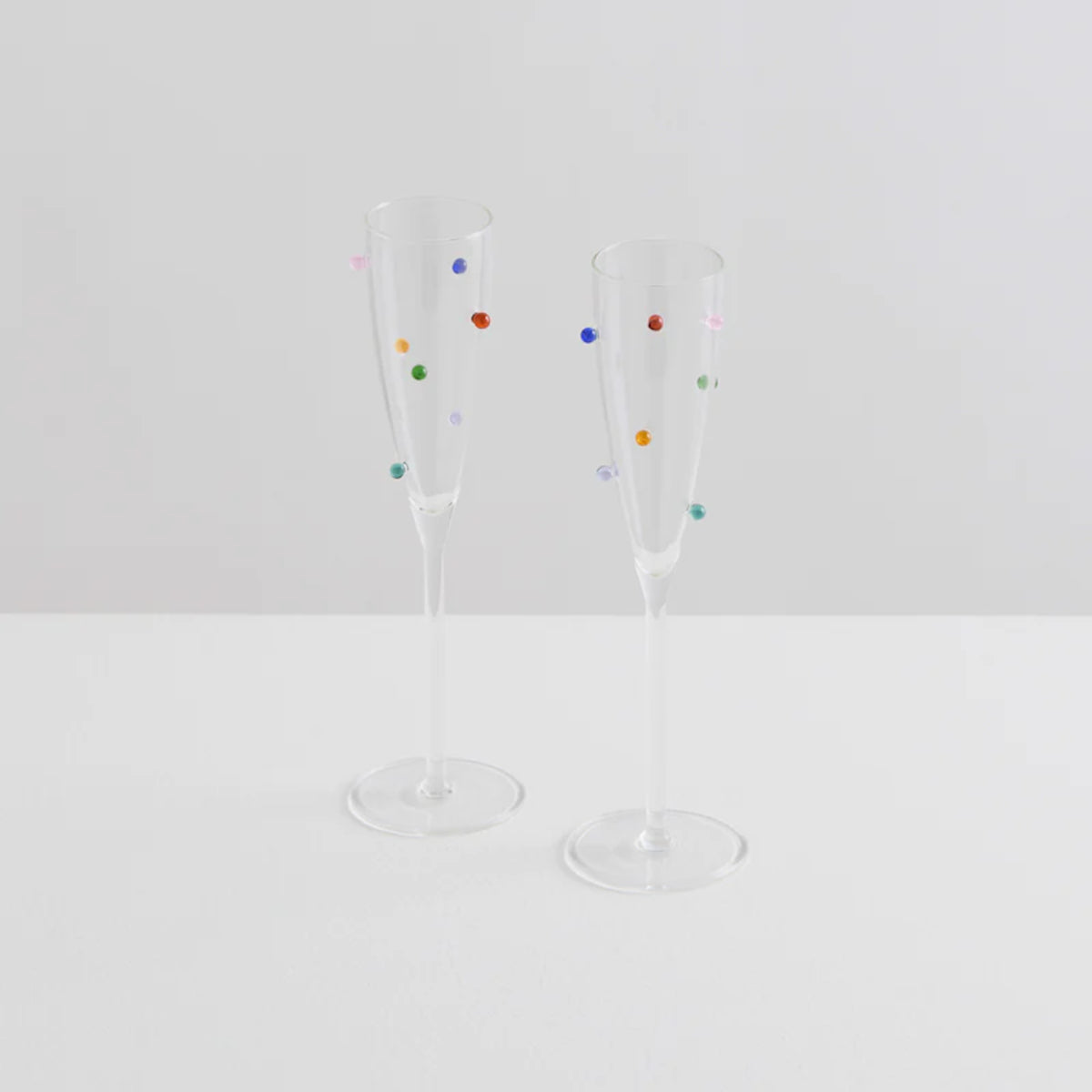 Maison Balzac Pomponette Flutes Multicolor 120ml (Set of 2) | Minimax