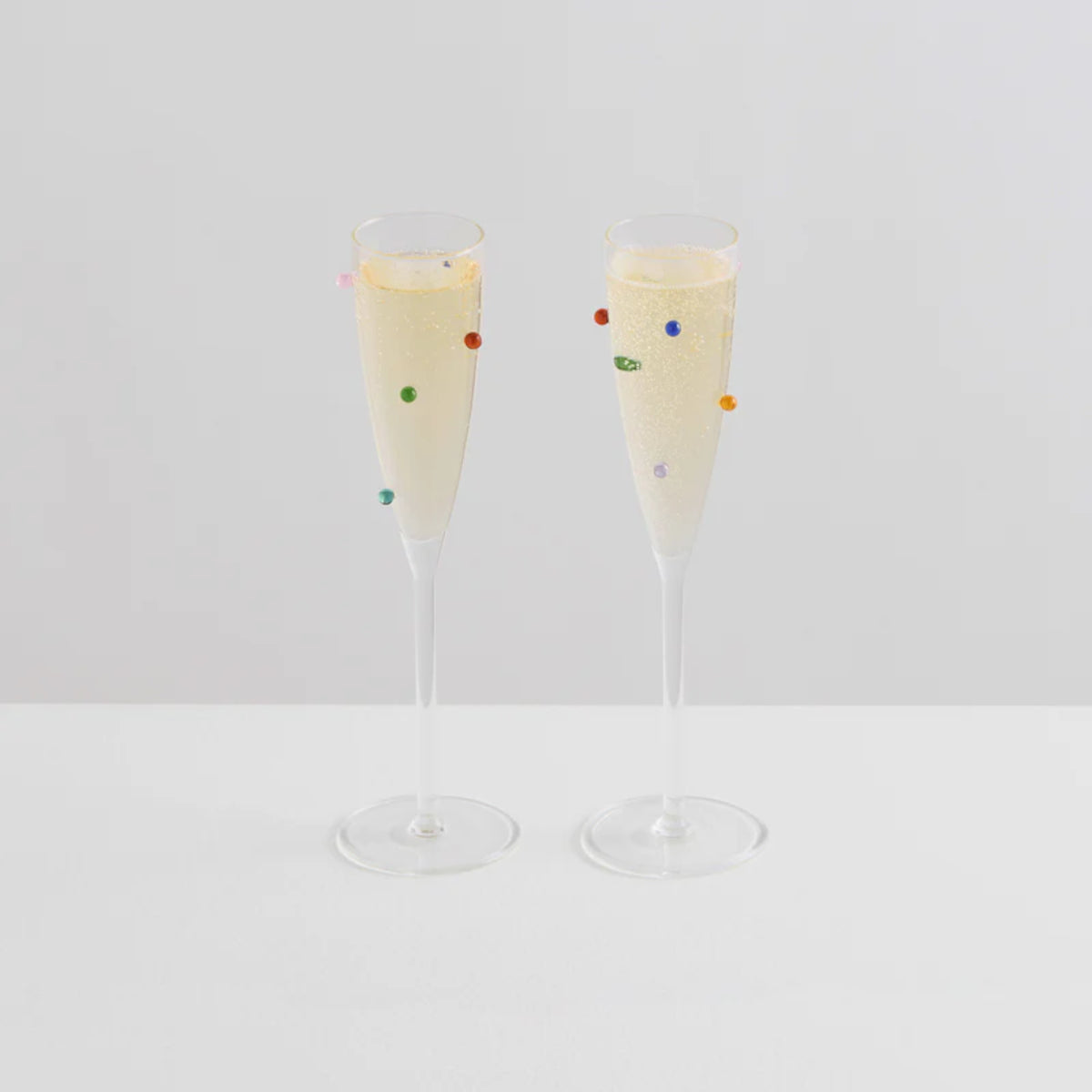 Maison Balzac Pomponette Flutes Multicolor 120ml (Set of 2) | Minimax