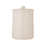 Elegant Mason Cash storage jar with delicate embossed floral detailing
