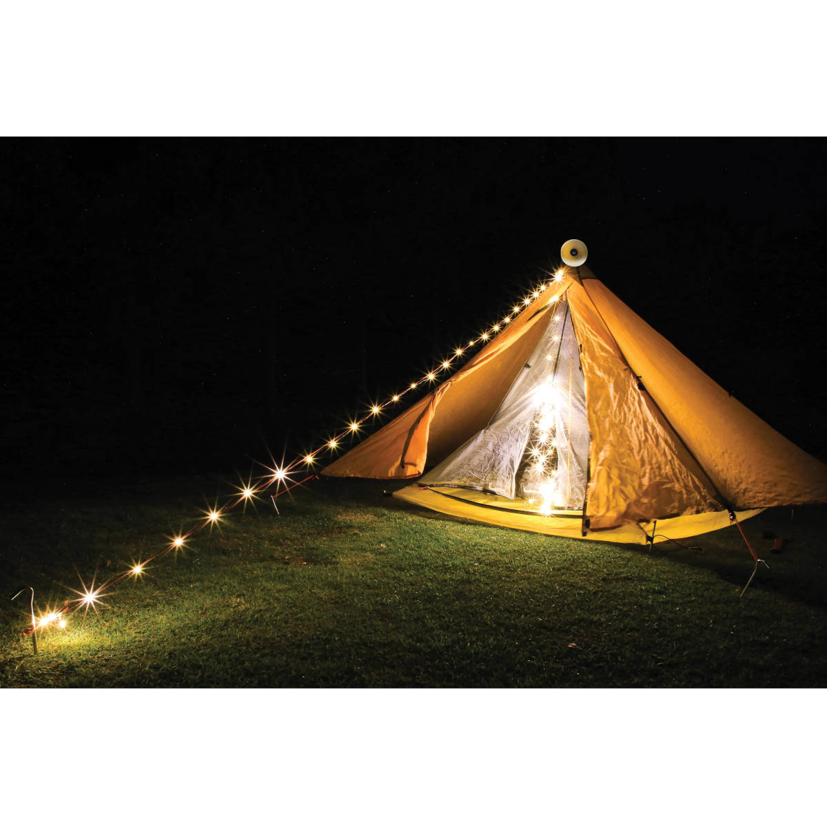 Maverick Retractable Rainbow String Lights 8m | Minimax - in a camping