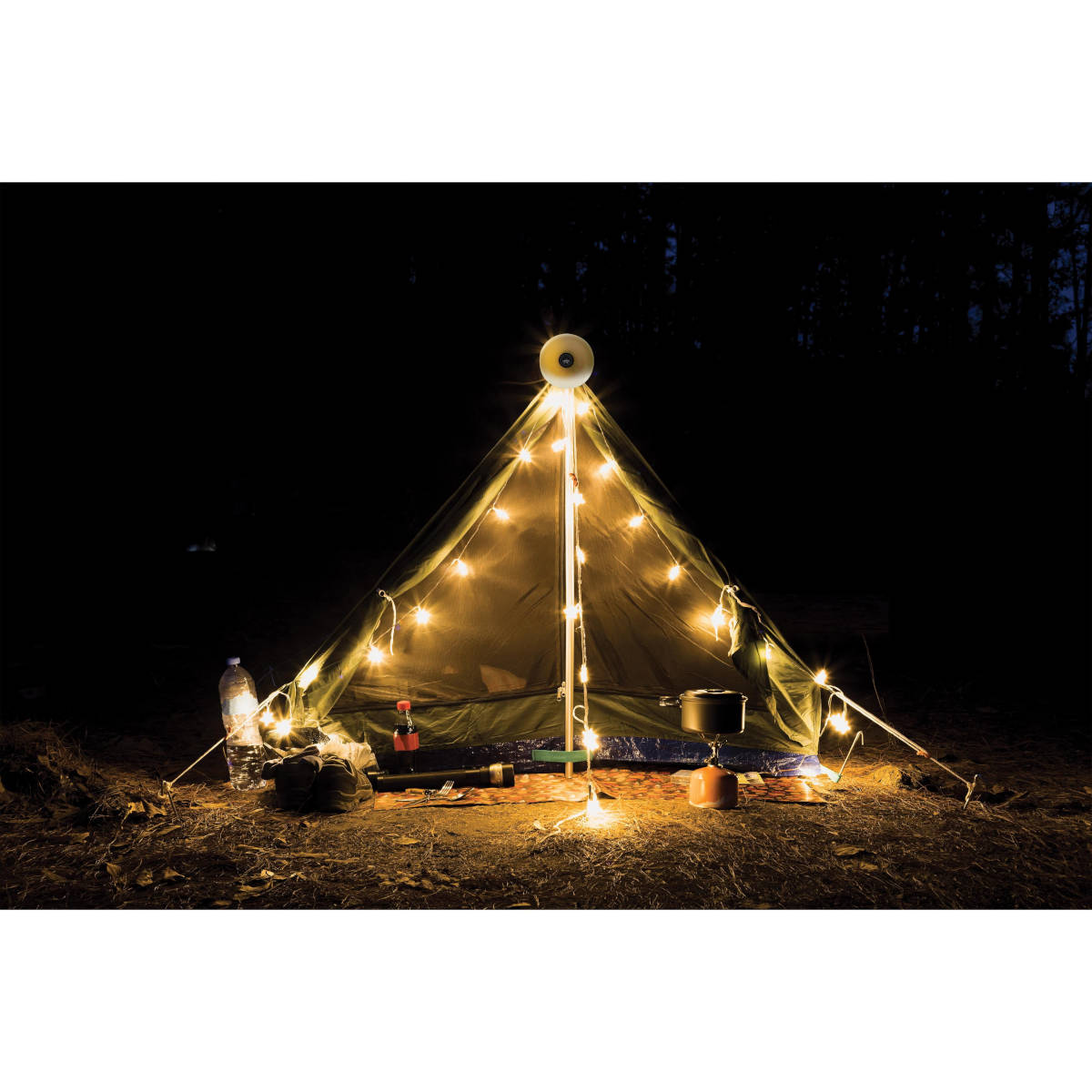 Maverick Retractable Rainbow String Lights 8m | Minimax - in a camping
