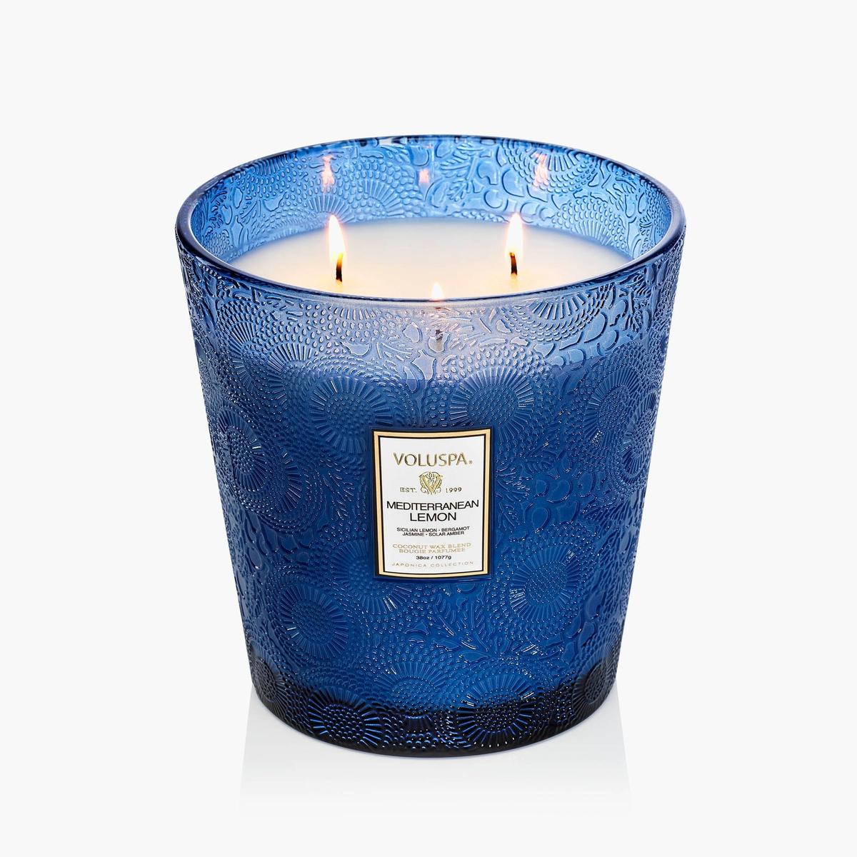 Voluspa Mediterranean Lemon Boxed 3 Wick Hearth Candle | Minimax