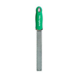 Microplane Premium Zester Basil Green, fine blade zester with green handle and stainless steel grating surface