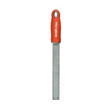 Microplane Premium Zester Sunset Orange, fine blade zester with bright orange handle and stainless steel grating surface