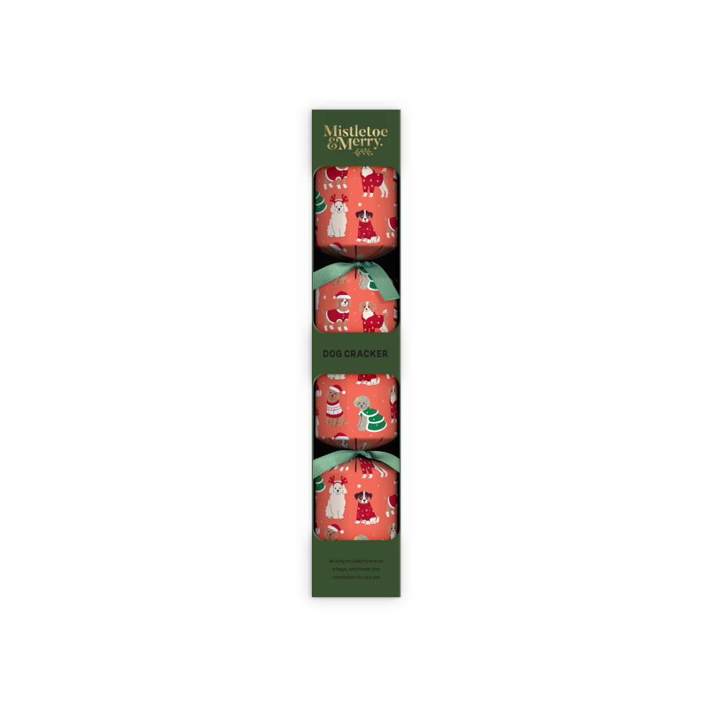 Mistletoe & Merry Dogs Cracker 35cm