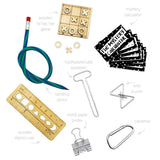 Mistletoe & Merry Foiled Pattern Cracker Gold 30cm (Set of 6)