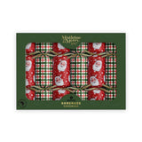 Mistletoe & Merry Santa & Tartan Cracker 17cm (Set of 6)