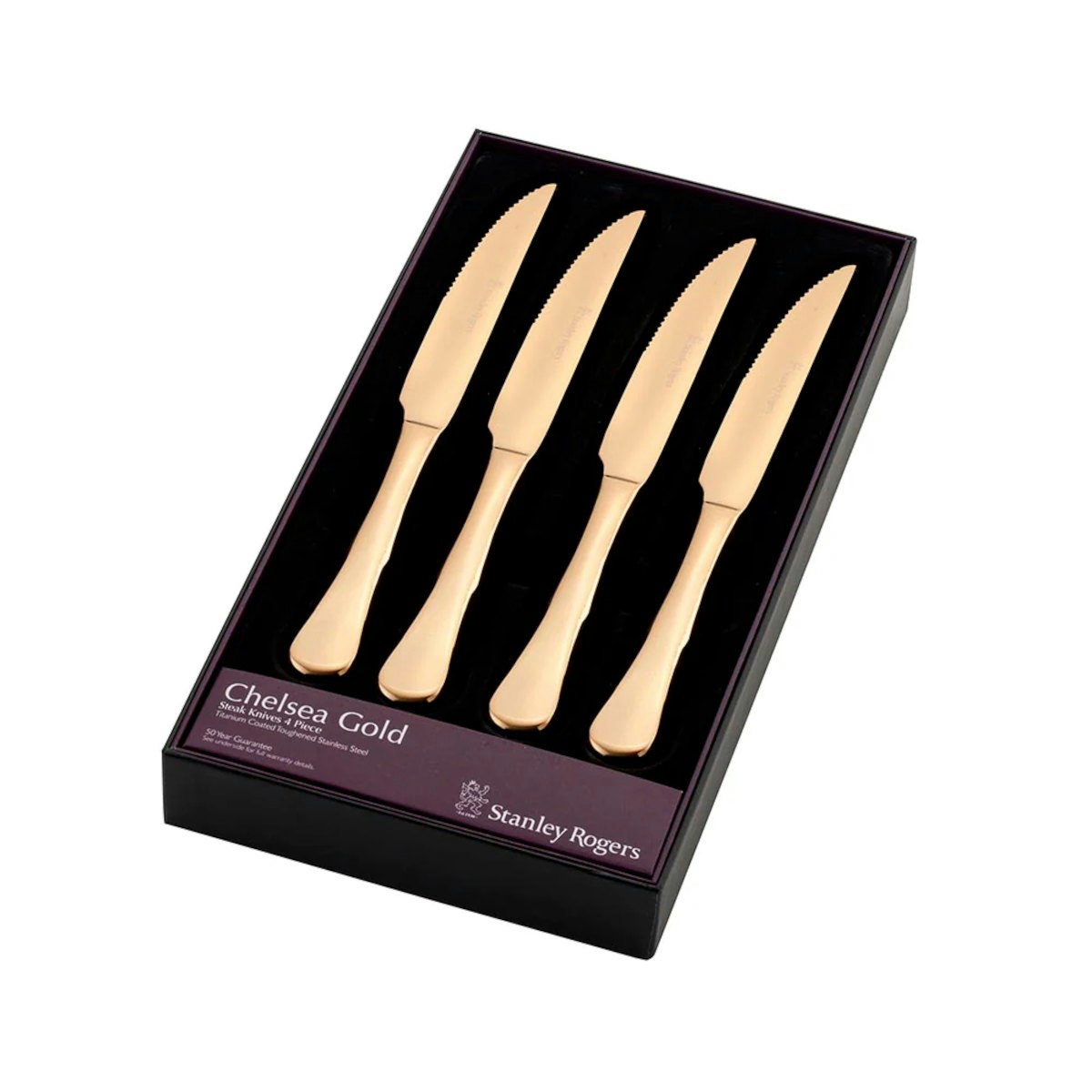 Stanley Rogers Chelsea Gold Steak Knives 4pc