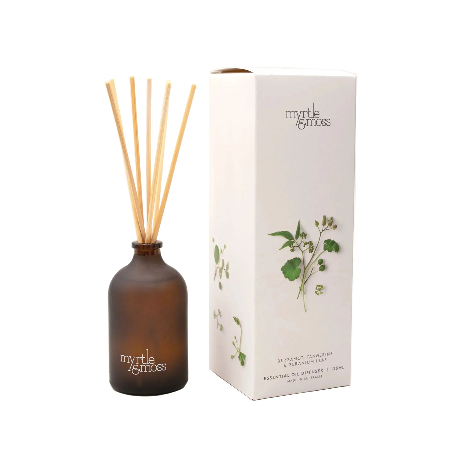 Myrtle and Moss Bergamot, Tangerine & Geranium Leaf Diffuser 125ml | Minimax