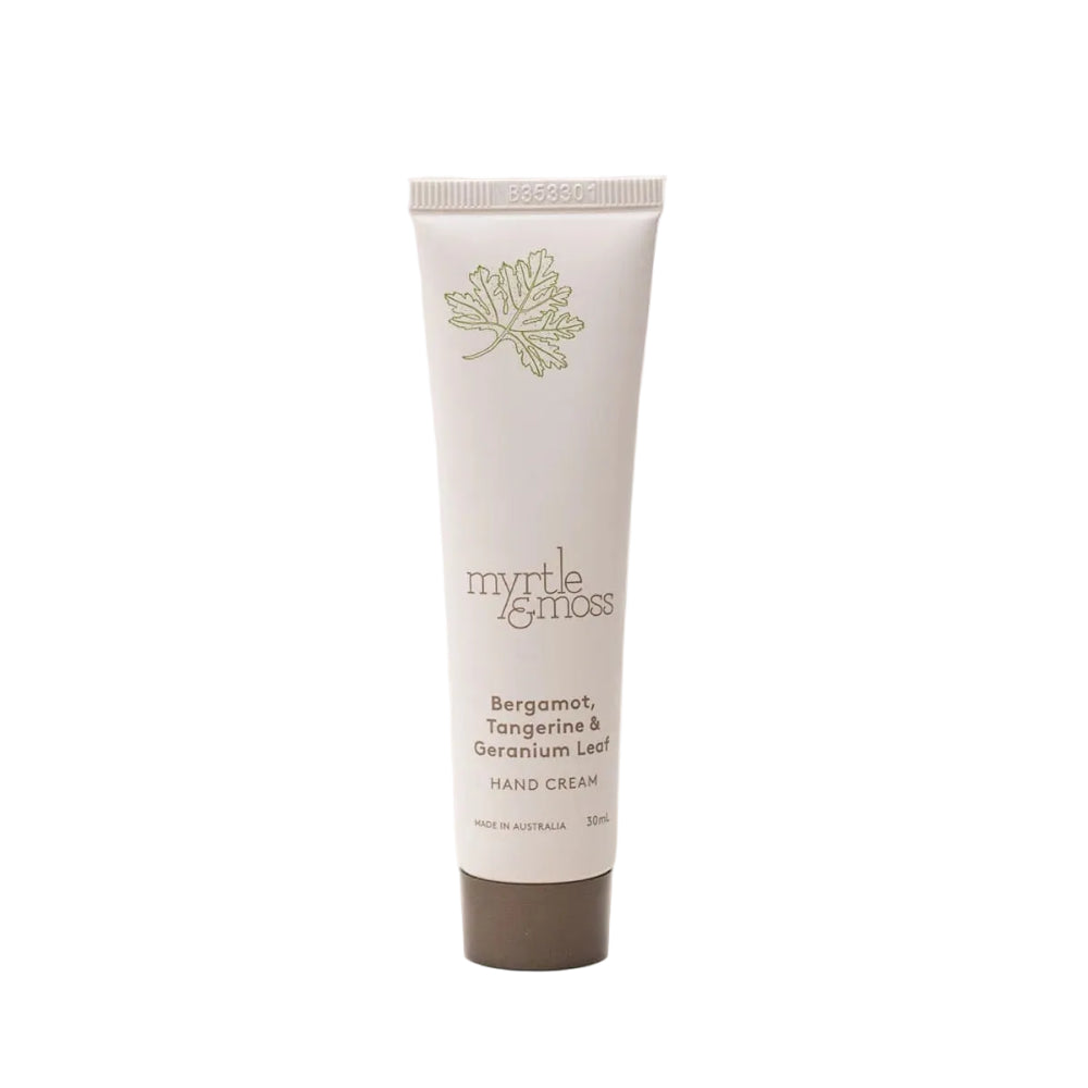 Myrtle & Moss Bergamot, Tangerine & Geranium Leaf Mini Hand Cream 30ml | Minimax