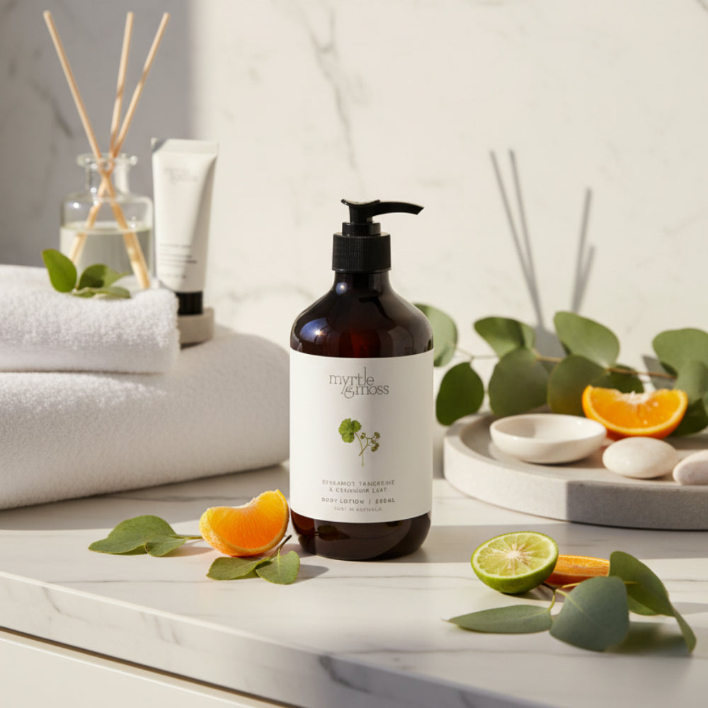 Myrtle & Moss Bergamot, Tangerine & Geranium Leaf Body Lotion 500ml | Minimax