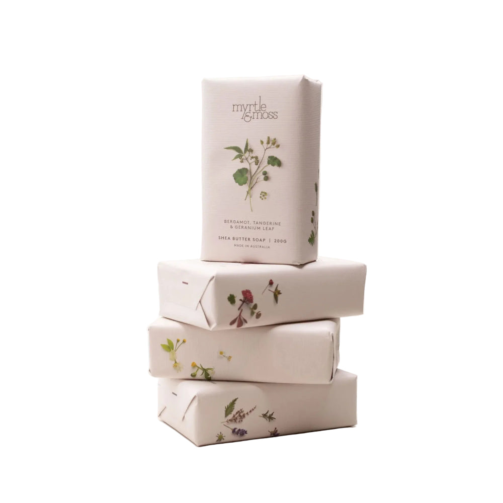 Myrtle and Moss Bergamot, Tangerine & Geranium Leaf Shea Butter Soap 200g | Minimax