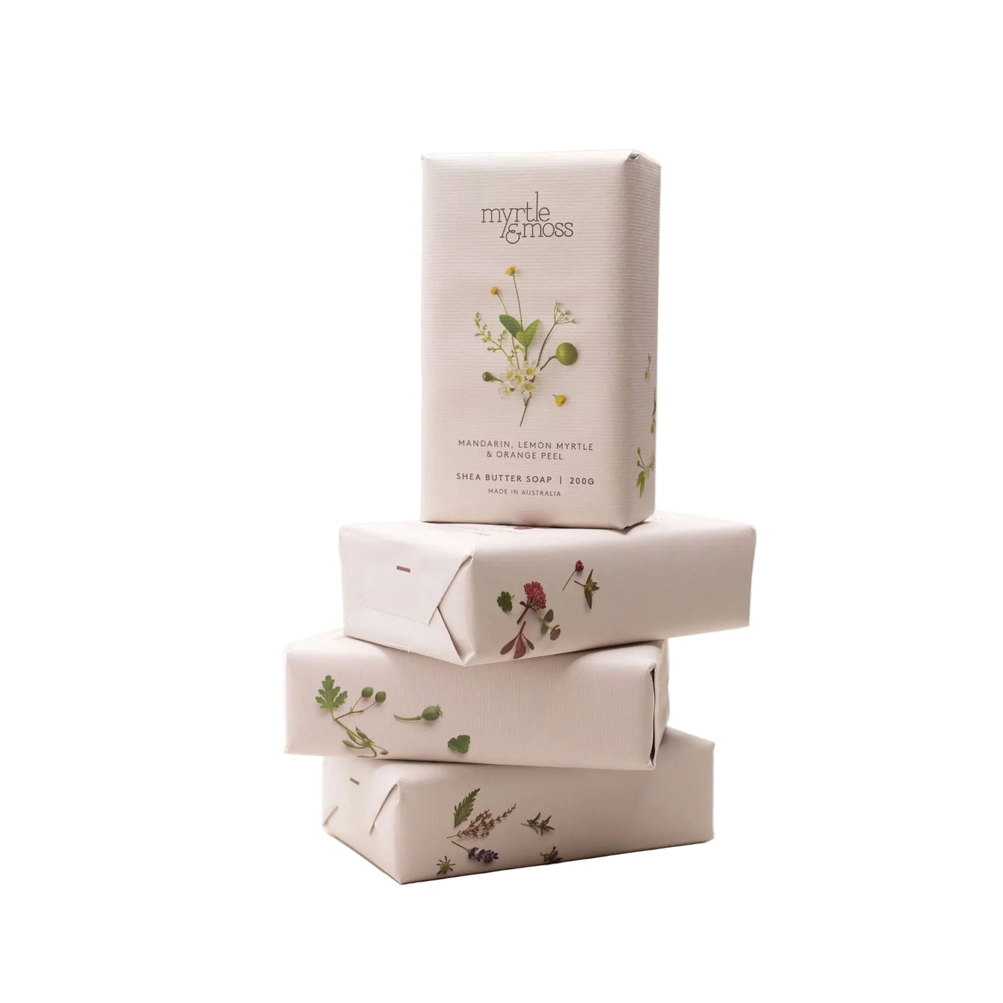 Myrtle and Moss Mandarin, Lemon Myrtle & Orange Peel Shea Butter Soap 200g | Minimax
