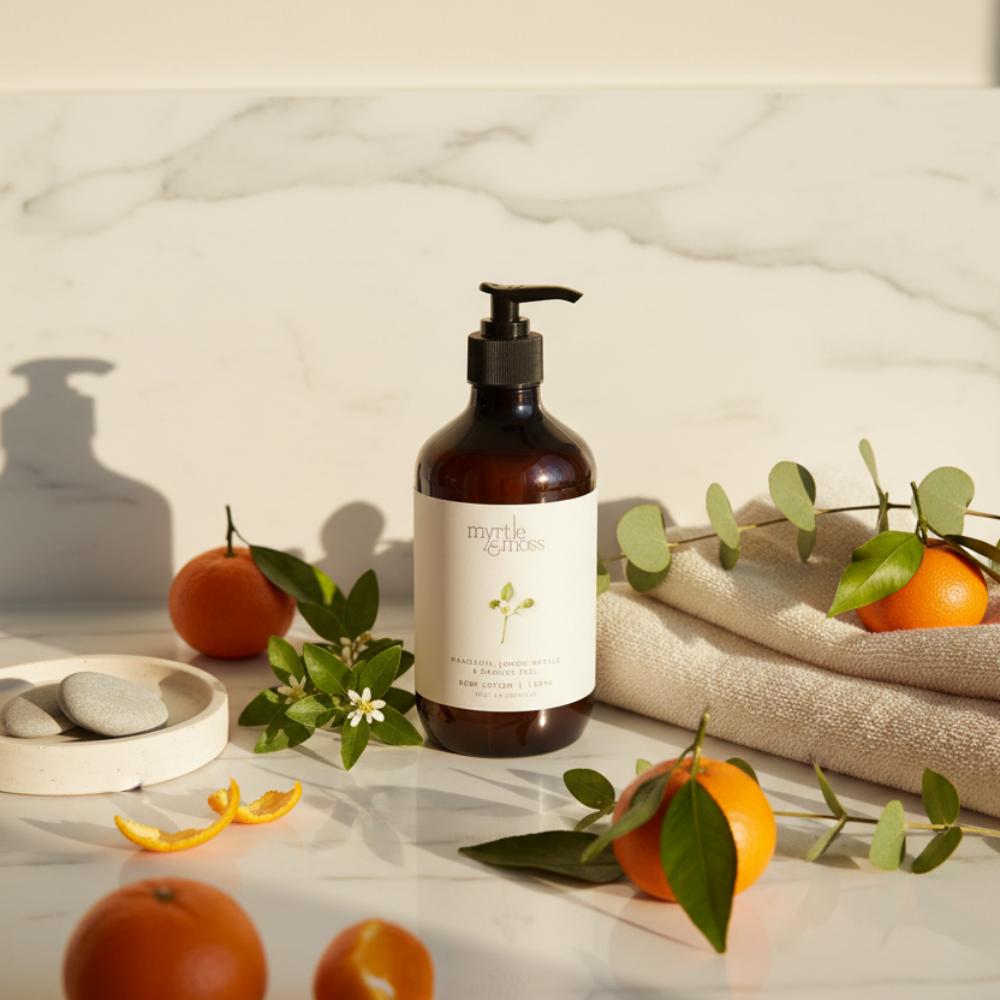 Myrtle and Moss Mandarin, Lemon Myrtle & Orange Peel Body Lotion 500ml | Minimax