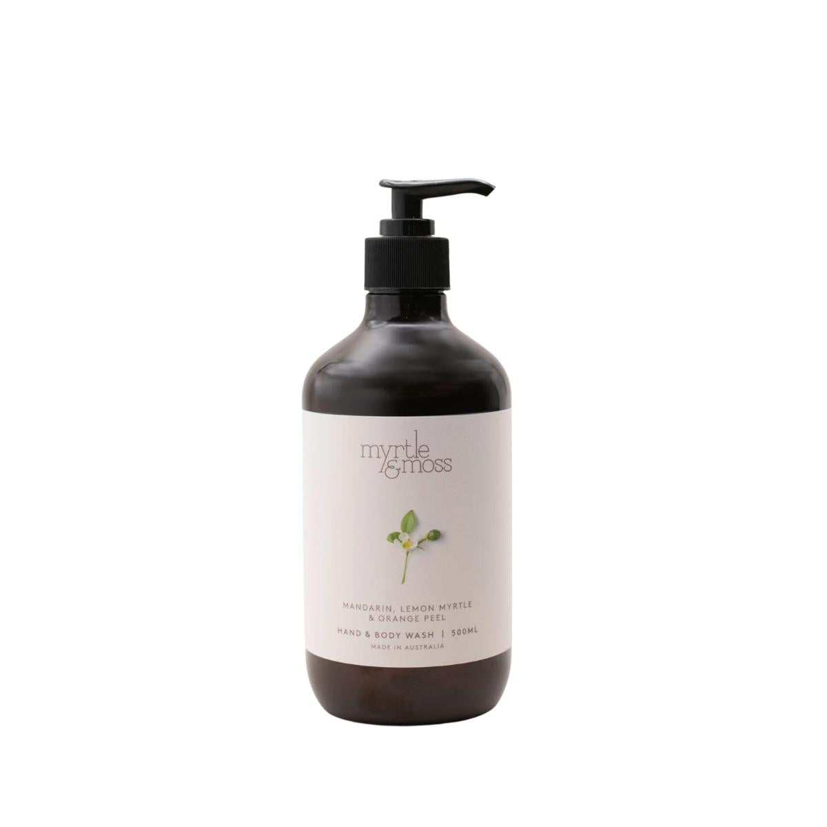 Myrtle and Moss Mandarin, Lemon Myrtle & Orange Peel Hand & Body Wash 500ml | Minimax