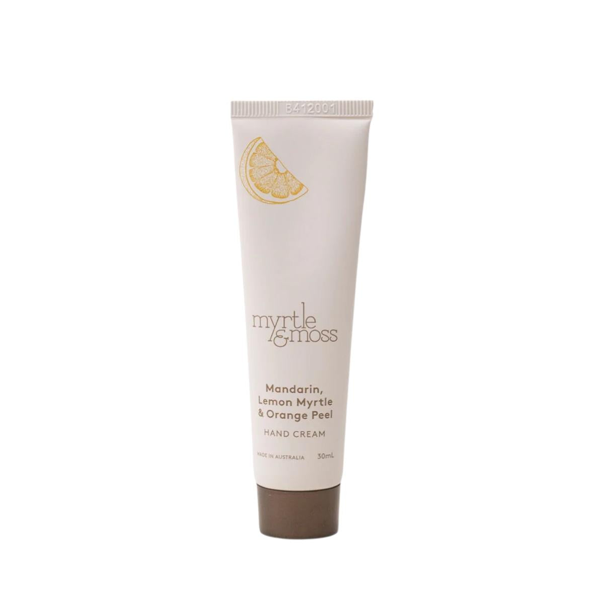 Myrtle and Moss Mandarin, Lemon Myrtle & Orange Peel Mini Hand Cream 30ml | Minimax