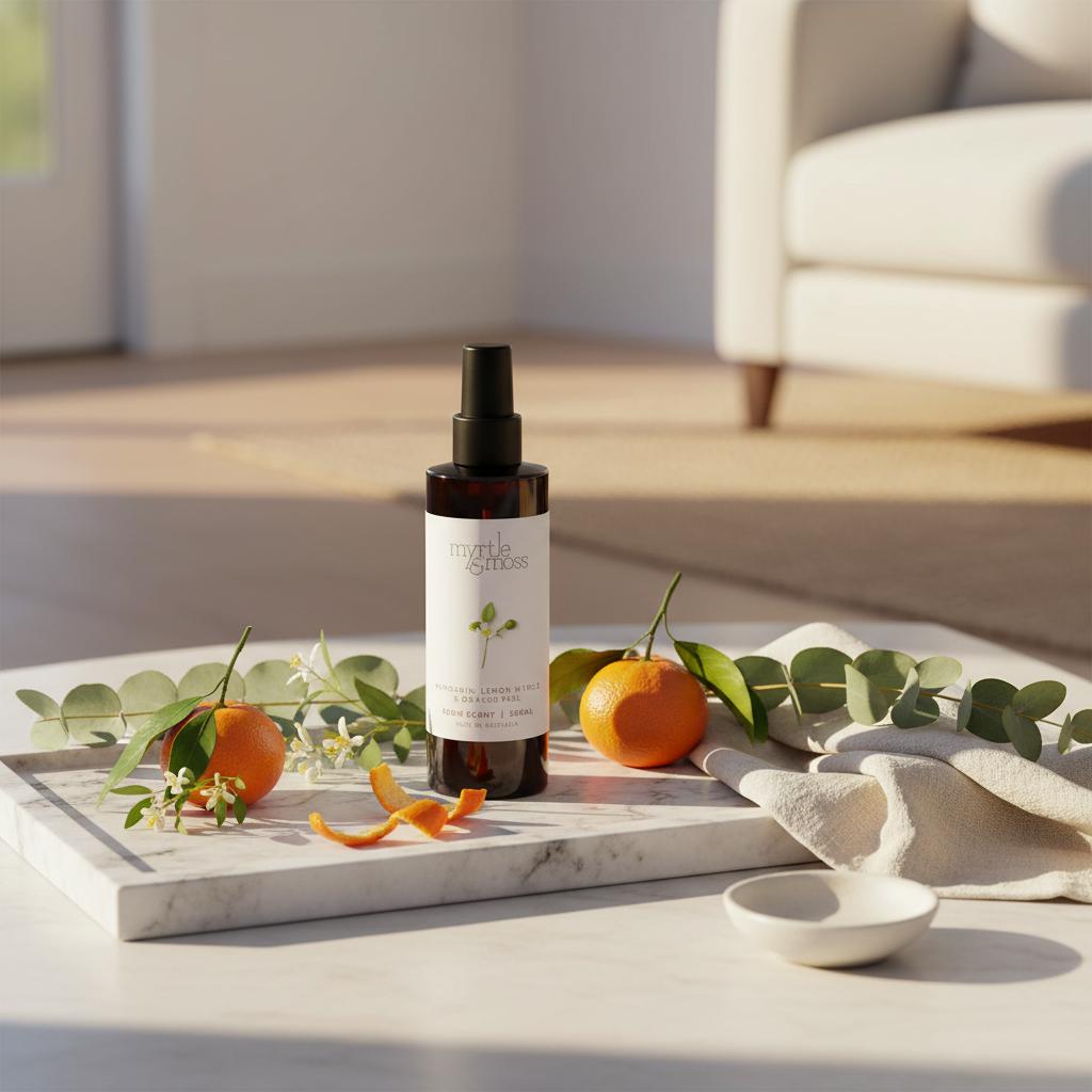 Myrtle and Moss Mandarin, Lemon Myrtle & Orange Peel Room Scent 200ml | Minimax