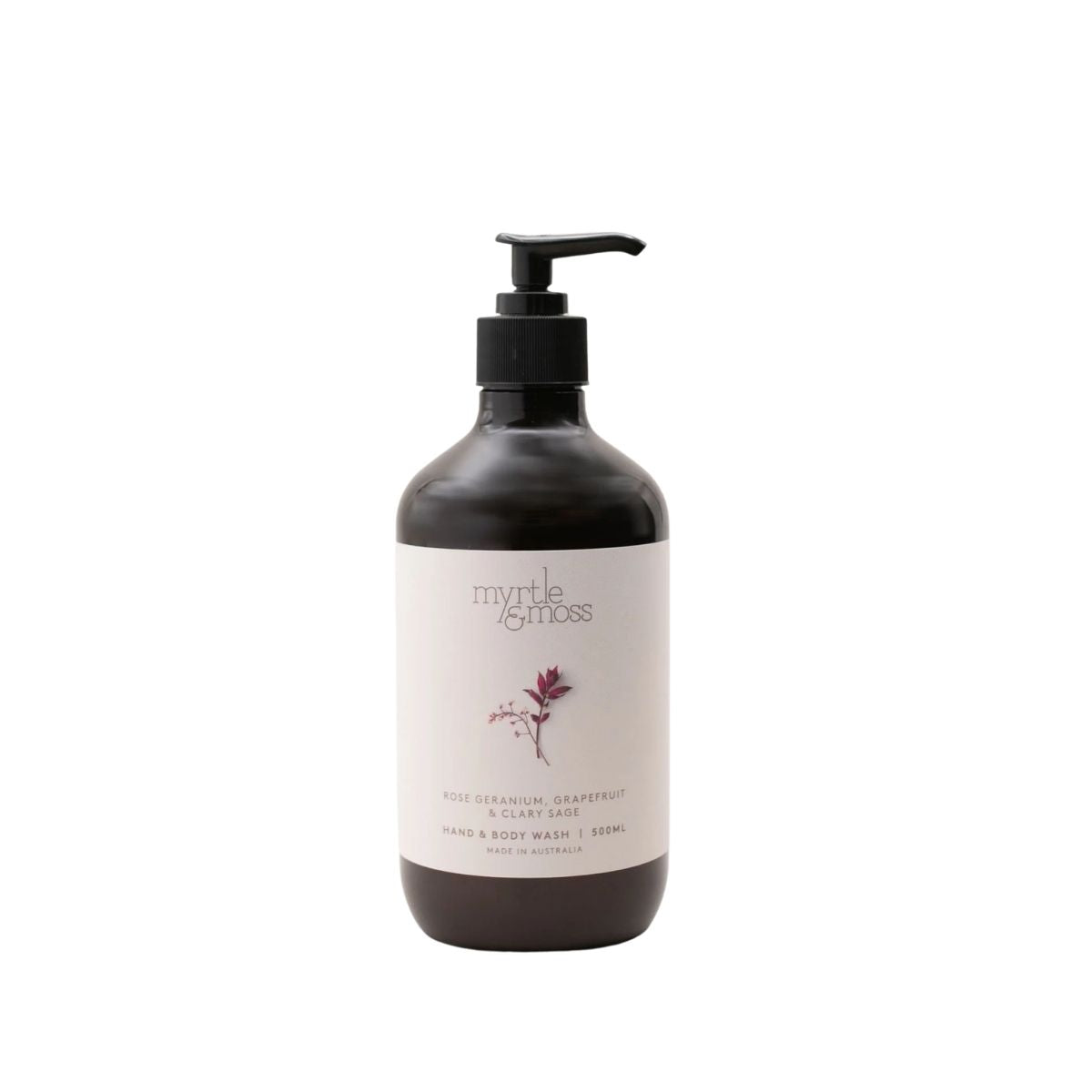 Myrtle and Moss Rose Geranium, Grapefruit & Clary Sage Hand & Body Wash 500ml | Minimax