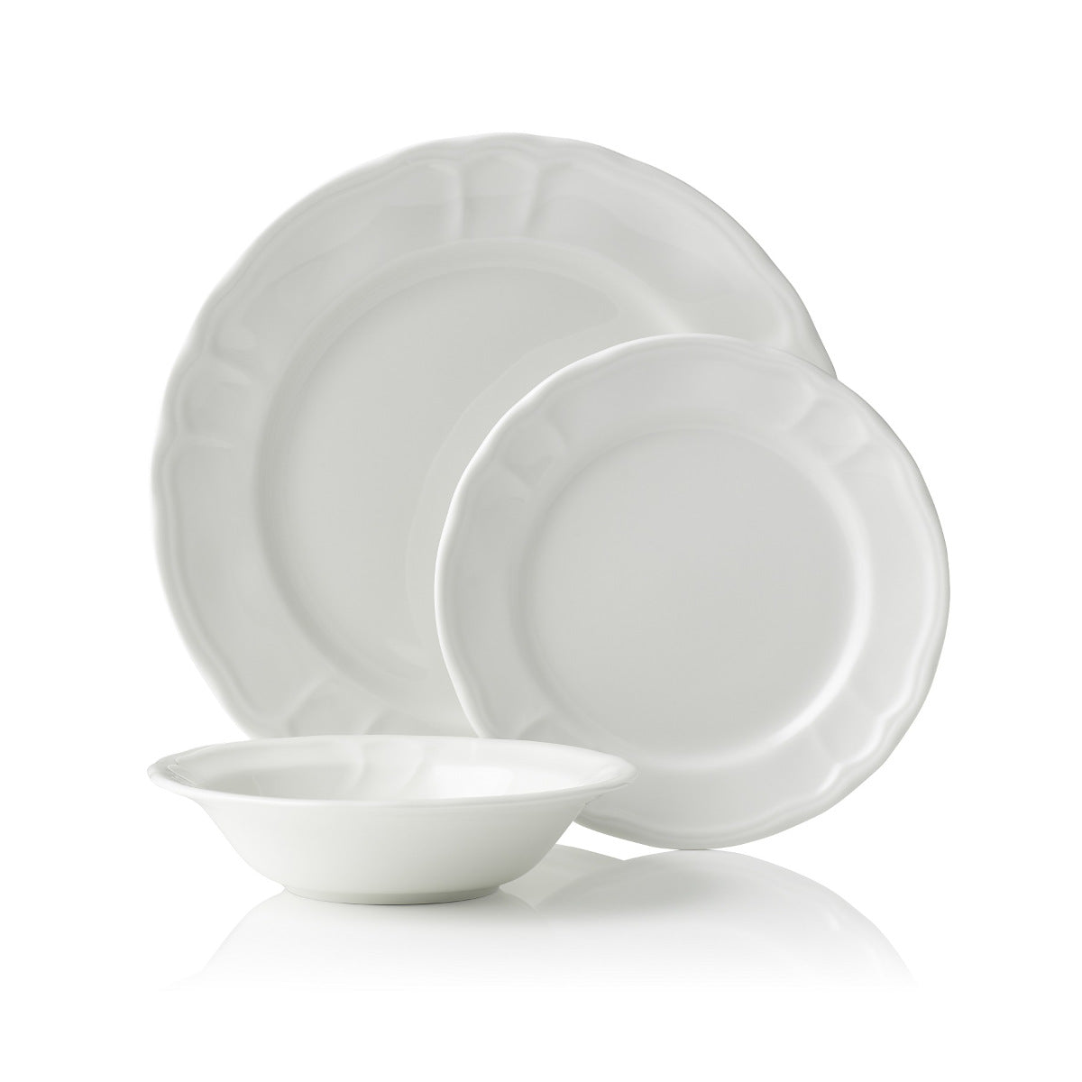 Noritake Baroque Dinner Set White 12 Piece | Minimax