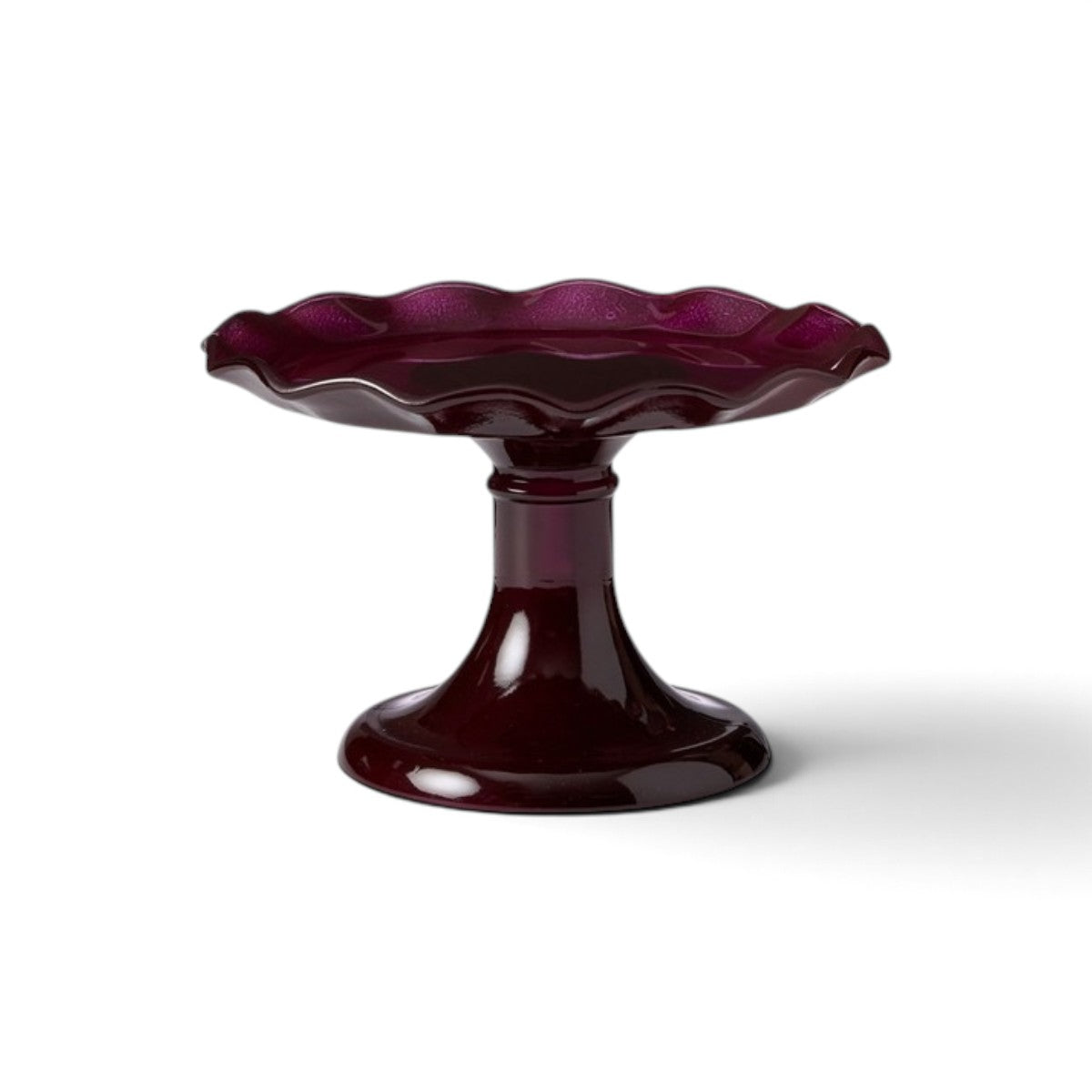 Ecology Ruffle Cake Stand  Elderberry 33cm