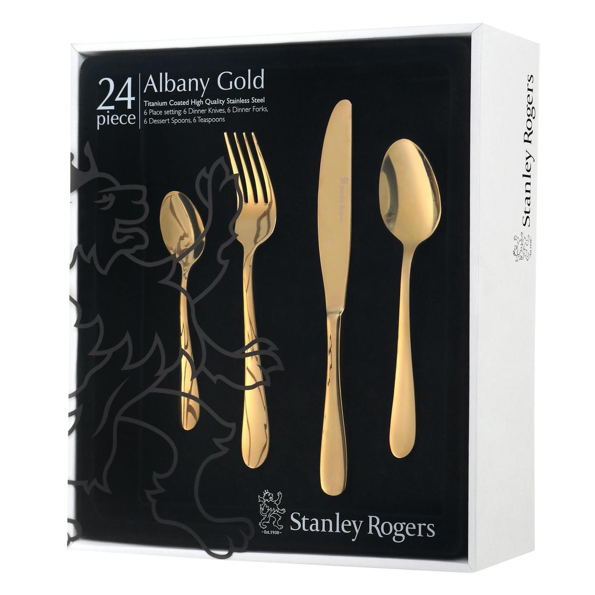 Stanley Rogers Albany Champagne Gold  24 Pieces Cutlery Set