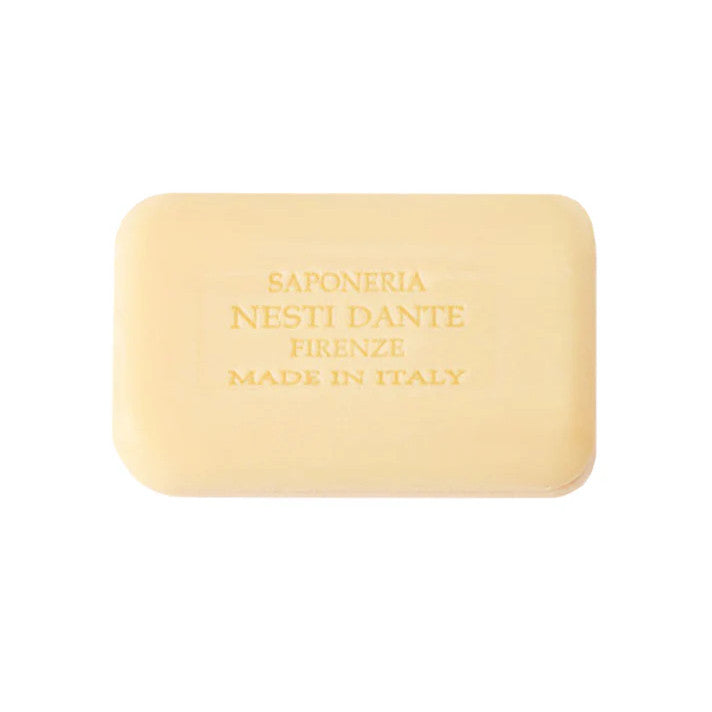 Bar of soap with 'Nesti Dante' branding on a white background Sicilian Pistachio & Salted Caramel Soap | Minimax